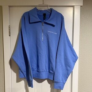 Wild Fable Light Blue Zip-Up Sweatshirt